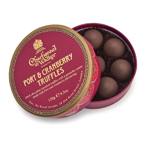 Charbonnel et Walker Victorian Theatre Christmas Port and Cranberry Truffles, 120g - Next Day Delivery